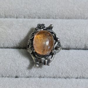 Elegant Silver and Gold-Toned Women's Ring